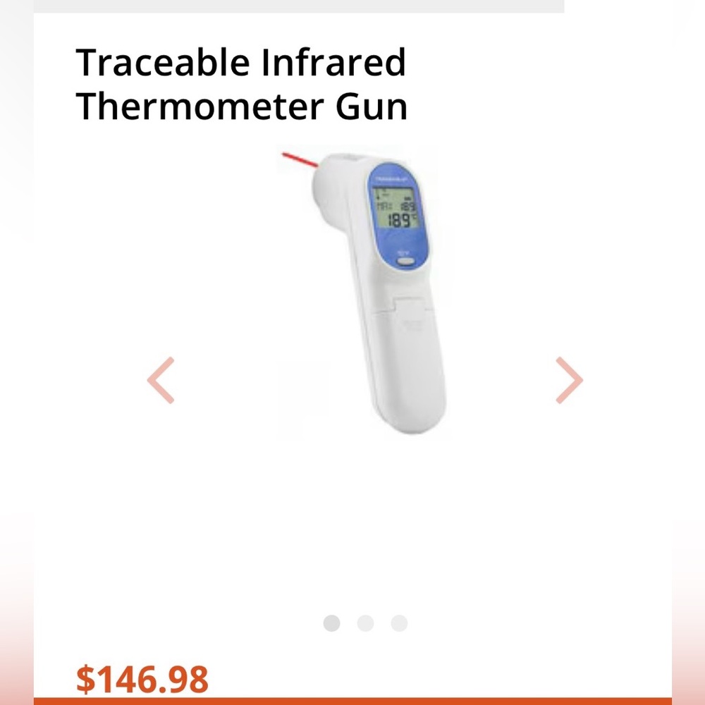 Traceable Infrared Thermometer Gun